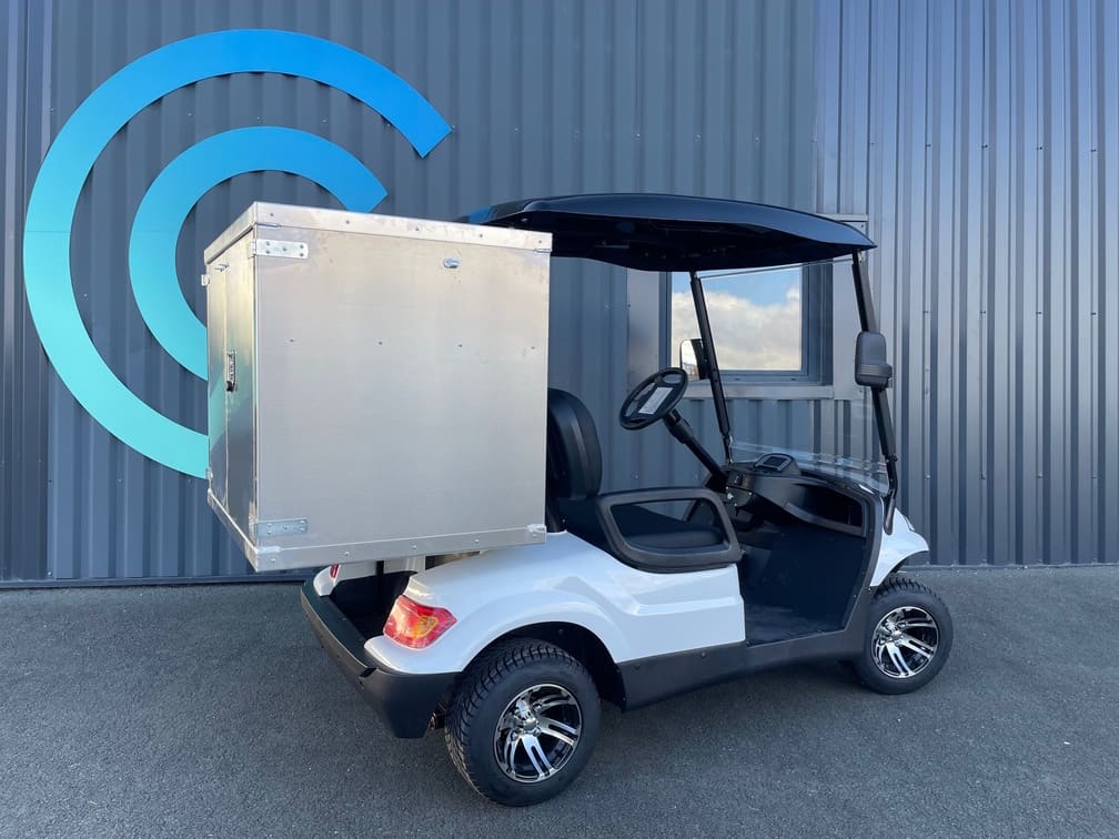 Aluminum Cargo Box with Double Rear Doors for Electric Golf Carts
